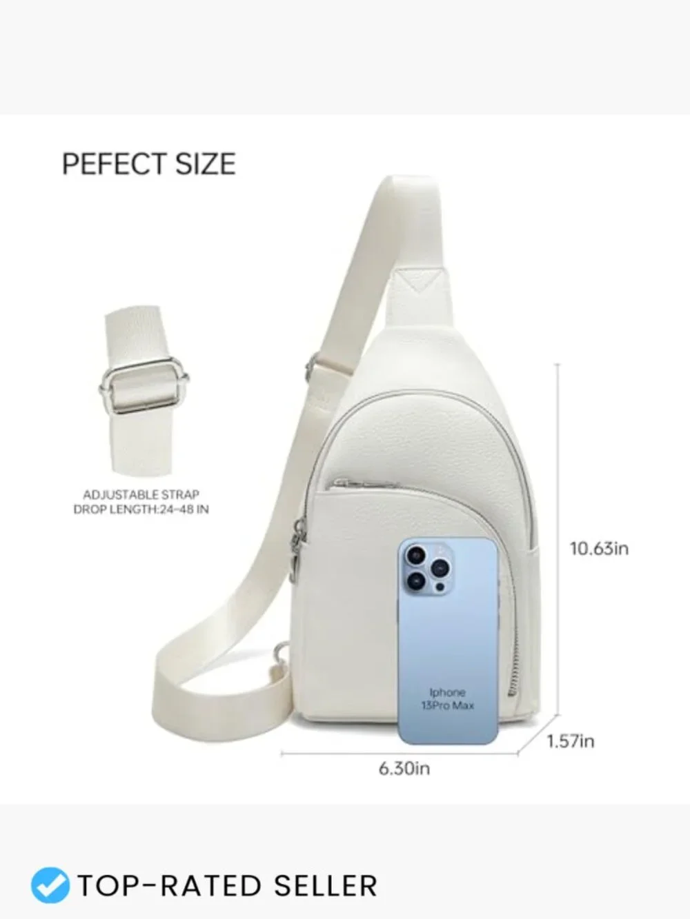 Compact Crossbody Sling Bag Lightweight Travel Backpack Purse Adjustable Strap